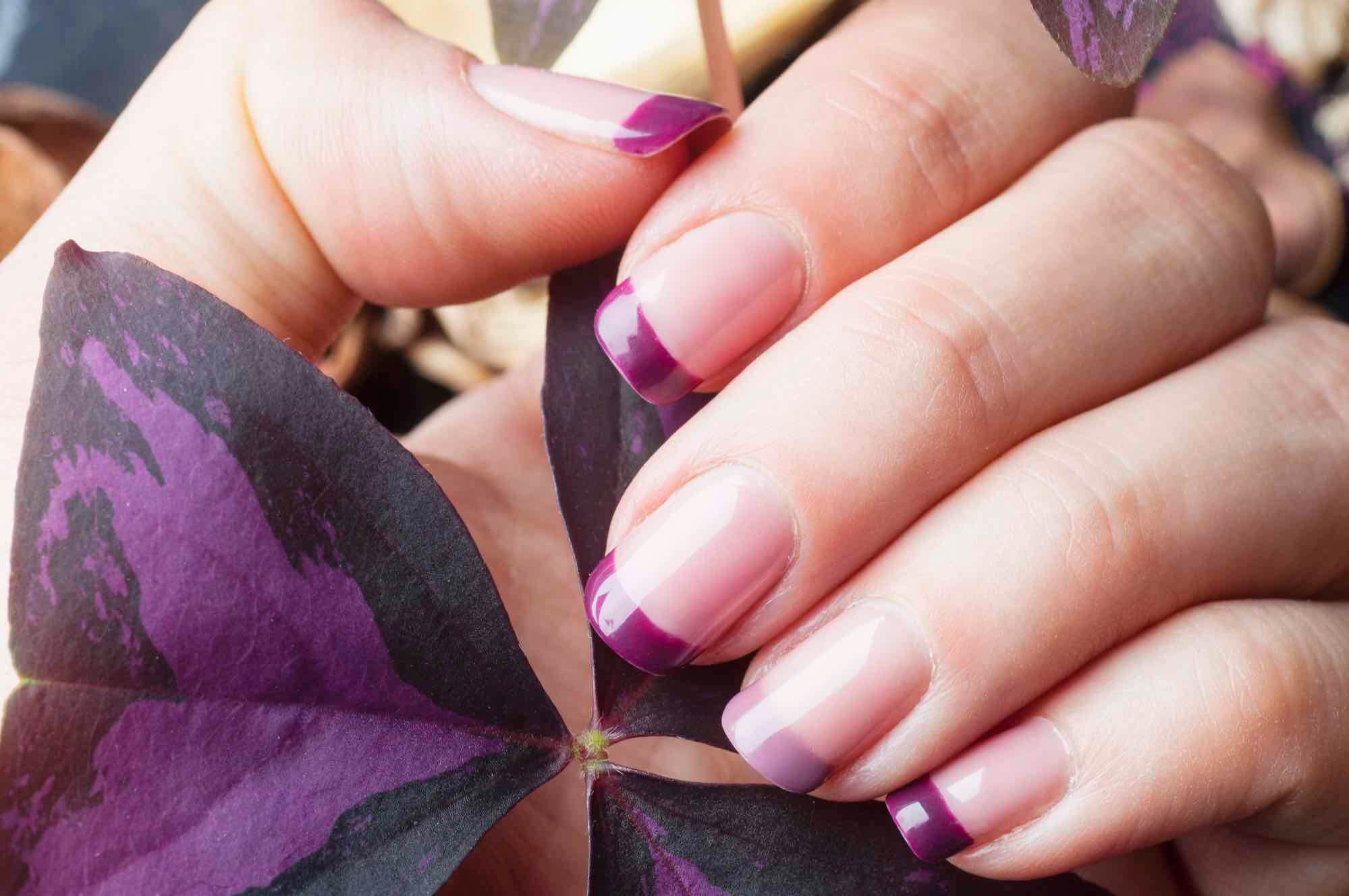 Gekleurde french manicure tip