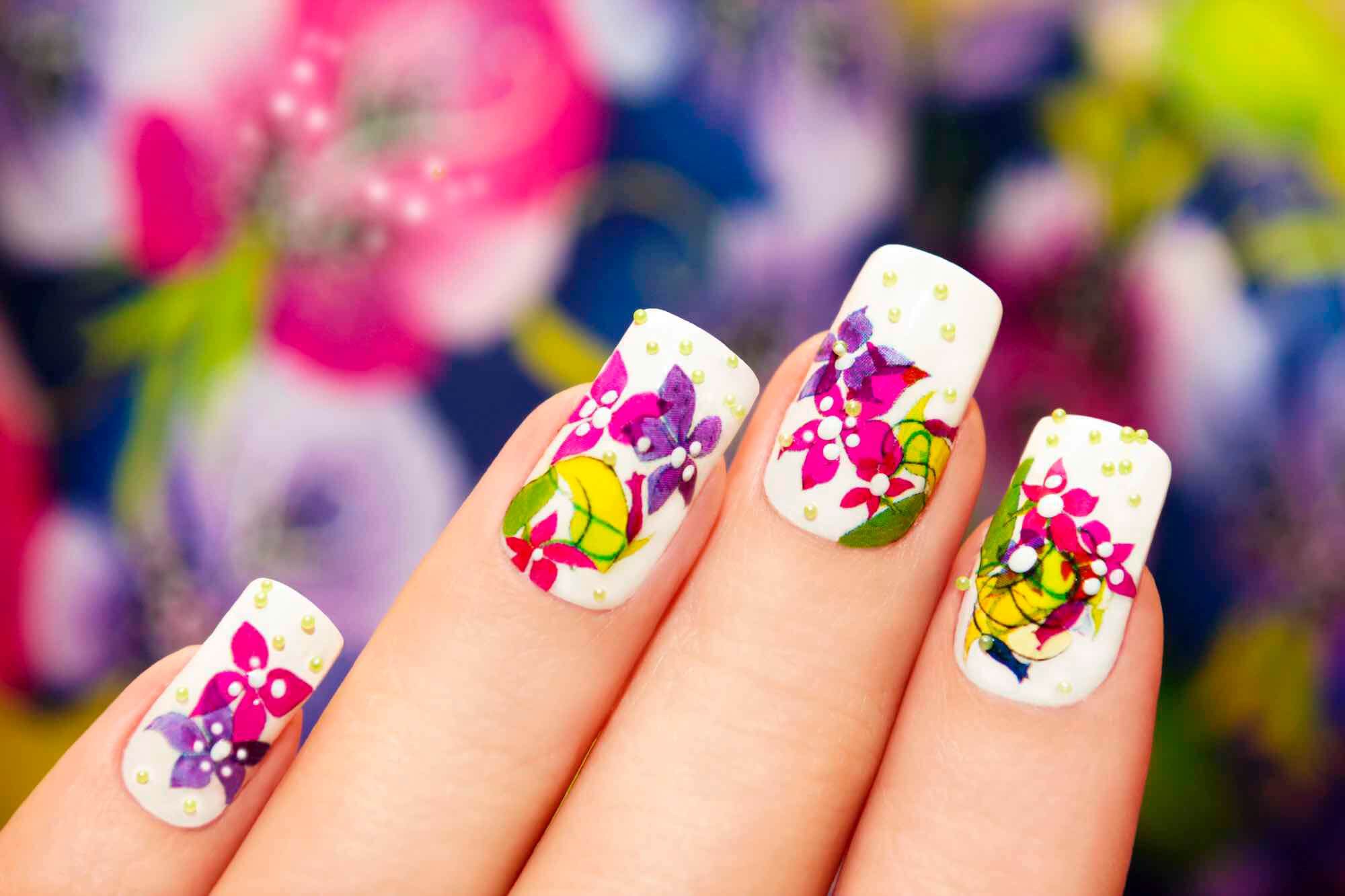 Nagels bloemen lente