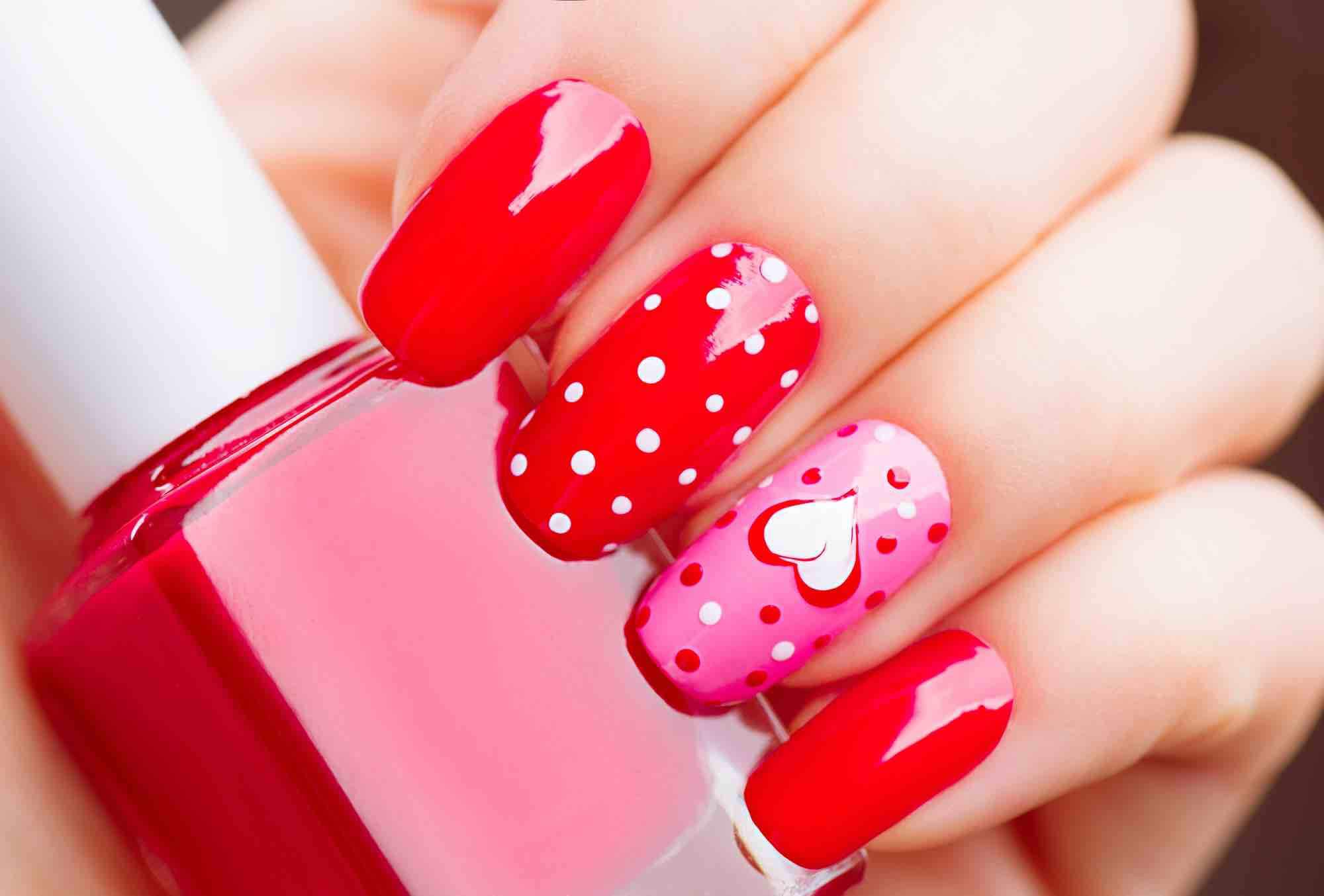 Nail art rode nagels